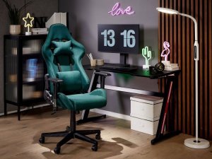 Krzesło biurowe Beliani Krzesło biurowe regulowane zielone WARRIOR 2