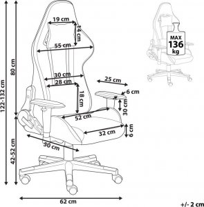 Krzesło biurowe Beliani Krzesło biurowe regulowane zielone WARRIOR 10