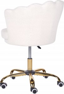 Krzesło biurowe Beliani Krzesło biurowe regulowane boucle białe MONTICELLO II 5