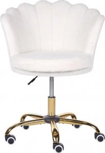 Krzesło biurowe Beliani Krzesło biurowe regulowane boucle białe MONTICELLO II 9