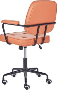 Krzesło biurowe Beliani Krzesło biurowe regulowane ekoskóra pomarańczowe PAWNEE 4
