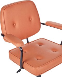 Krzesło biurowe Beliani Krzesło biurowe regulowane ekoskóra pomarańczowe PAWNEE 5