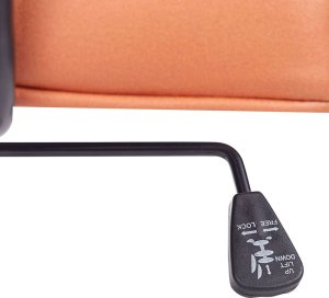 Krzesło biurowe Beliani Krzesło biurowe regulowane ekoskóra pomarańczowe PAWNEE 6