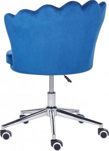 Krzesło biurowe Beliani Krzesło biurowe regulowane welurowe niebieskie MONTICELLO 6