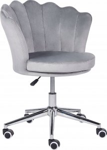 Krzesło biurowe Beliani Krzesło biurowe regulowane welurowe szare MONTICELLO 5