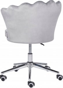 Krzesło biurowe Beliani Krzesło biurowe regulowane welurowe szare MONTICELLO 6