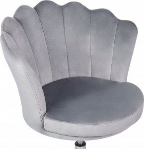 Krzesło biurowe Beliani Krzesło biurowe regulowane welurowe szare MONTICELLO 7