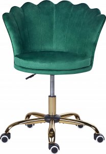 Krzesło biurowe Beliani Krzesło biurowe regulowane welurowe zielone MONTICELLO II 4
