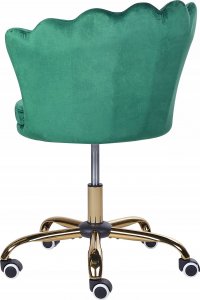 Krzesło biurowe Beliani Krzesło biurowe regulowane welurowe zielone MONTICELLO II 5