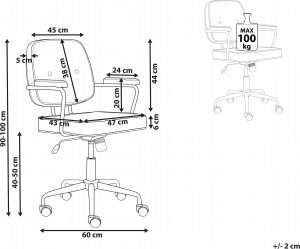 Krzesło biurowe Beliani Krzesło biurowe regulowane zielone PAWNEE 5