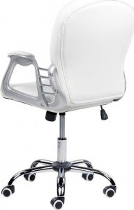 Krzesło biurowe Beliani Krzesło biurowe regulowane białe z kryształkami PRINCESS 5