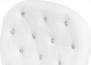 Krzesło biurowe Beliani Krzesło biurowe regulowane białe z kryształkami PRINCESS 9