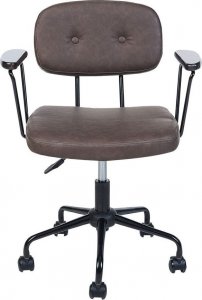 Krzesło biurowe Beliani Krzesło biurowe regulowane ciemnobrązowe ALGERITA 4