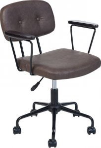 Krzesło biurowe Beliani Krzesło biurowe regulowane ciemnobrązowe ALGERITA 5