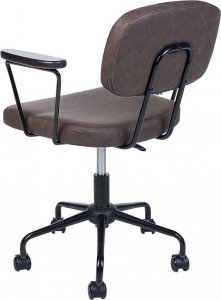 Krzesło biurowe Beliani Krzesło biurowe regulowane ciemnobrązowe ALGERITA 6