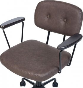 Krzesło biurowe Beliani Krzesło biurowe regulowane ciemnobrązowe ALGERITA 7