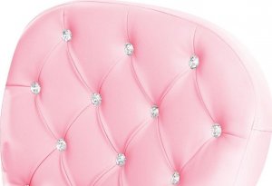 Krzesło biurowe Beliani Krzesło biurowe regulowane różowe z kryształkami PRINCESS 9