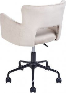 Krzesło biurowe Beliani Krzesło biurowe regulowane welurowe beżowoszare SANILAC 5