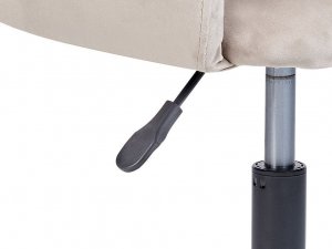 Krzesło biurowe Beliani Krzesło biurowe regulowane welurowe beżowoszare SANILAC 7