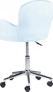 Krzesło biurowe Beliani Krzesło biurowe regulowane welurowe jasnoniebieskie PRIDDY 6