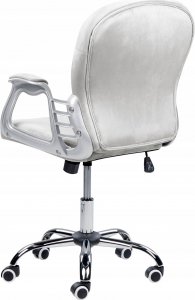 Krzesło biurowe Beliani Krzesło biurowe regulowane welurowe różowe z kryształkami PRINCESS 6