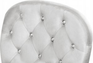 Krzesło biurowe Beliani Krzesło biurowe regulowane welurowe różowe z kryształkami PRINCESS 7