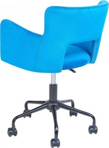 Krzesło biurowe Beliani Krzesło biurowe regulowane welurowe niebieskie SANILAC 6