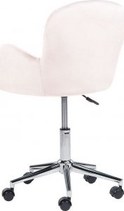 Krzesło biurowe Beliani Krzesło biurowe regulowane welurowe różowe PRIDDY 5