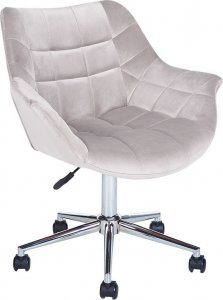 Krzesło biurowe Beliani Krzesło biurowe regulowane welurowe szare LABELLE Lumarko! 1