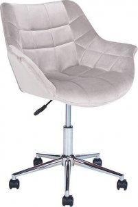 Krzesło biurowe Beliani Krzesło biurowe regulowane welurowe szare LABELLE 4