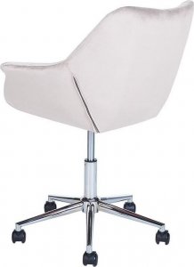 Krzesło biurowe Beliani Krzesło biurowe regulowane welurowe szare LABELLE 5