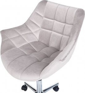 Krzesło biurowe Beliani Krzesło biurowe regulowane welurowe szare LABELLE 6