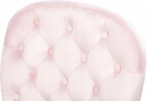 Krzesło biurowe Beliani Krzesło biurowe regulowane welurowe różowe PRINCESS 7