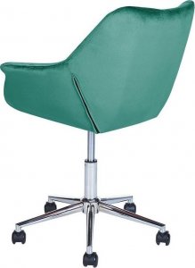 Krzesło biurowe Beliani Krzesło biurowe regulowane welurowe zielone LABELLE 5
