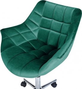 Krzesło biurowe Beliani Krzesło biurowe regulowane welurowe zielone LABELLE 6