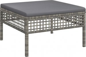 vidaXL 6-cz. zestaw wypoczynkowy do ogrodu, poduszki, szary, rattan PE 5