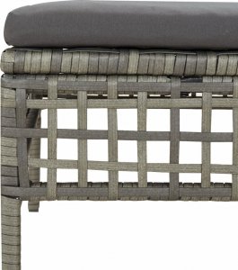 vidaXL 6-cz. zestaw wypoczynkowy do ogrodu, poduszki, szary, rattan PE 7