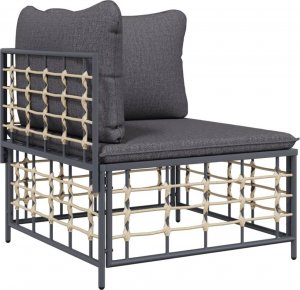 vidaXL 8-cz. zestaw wypoczynkowy do ogrodu, z poduszkami, antracytowy 3