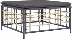 vidaXL 4-cz. zestaw wypoczynkowy do ogrodu, z poduszkami, antracytowy 5