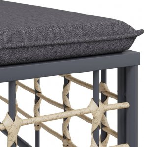 vidaXL 5-cz. zestaw wypoczynkowy do ogrodu, z poduszkami, antracytowy 6