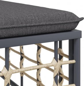 vidaXL 6-cz. zestaw wypoczynkowy do ogrodu, z poduszkami, antracytowy 6