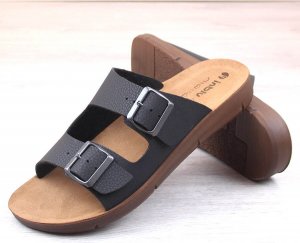 Inblu Komfortowe klapki męskie z klamrami czarne Inblu CM000028-014 44 2