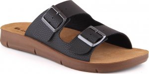 Inblu Komfortowe klapki męskie z klamrami czarne Inblu CM000028-014 44 4