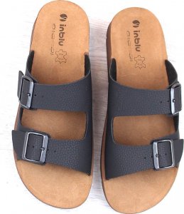 Inblu Komfortowe klapki męskie z klamrami czarne Inblu CM000028-014 44 5