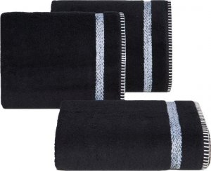 Eurofirany Ręcznik bawełniany z bordiurą VIERA 50X90 czarny 1
