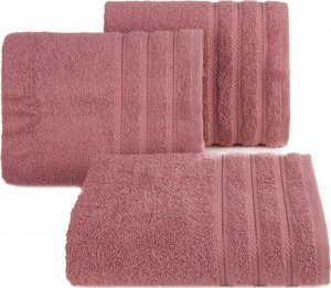Eurofirany Ręcznik bawełniany z bordiurą VITO 70X140 pudrowy 1