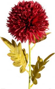 Eurofirany Sztuczny kwiat chryzantemy NATU bordowy x6 1