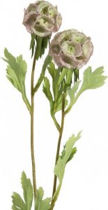 Eurofirany Sztuczny kwiat dekoracyjny chryzantema NATU fioletowo zielony x6 1