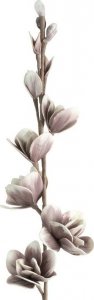 Eurofirany Sztuczny kwiat dekoracyjny magnolia FLORE ciemnofioletowy x6 1