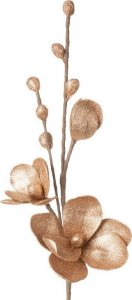 Eurofirany Sztuczny kwiat dekoracyjny storczyk FLORE różowe złoto x6 1